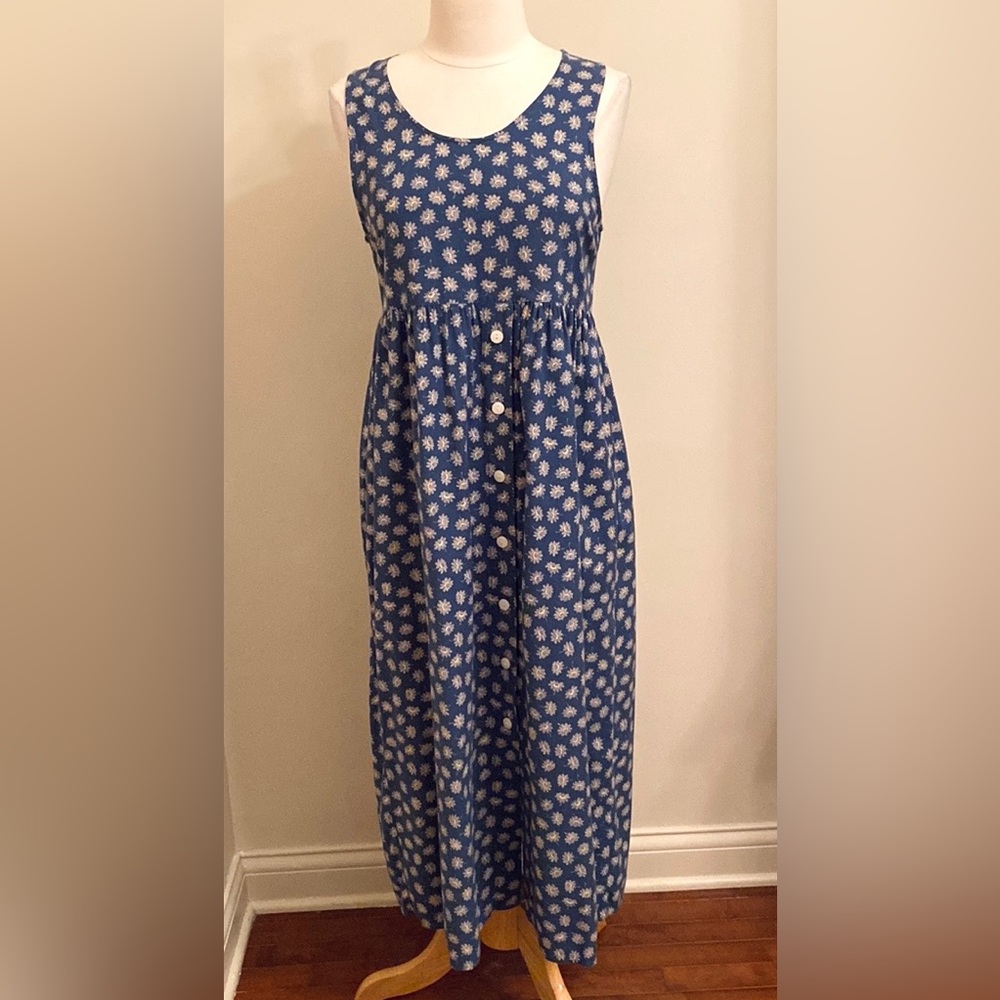 Woolrich Women's Horizon Blue Floral S Granola Girl Prairie Boho Maxi Sundress